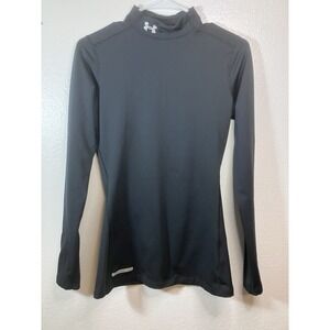 Under Armour Compression Cold Gear Shirt Womens Medium Black‎ Long Sleeve